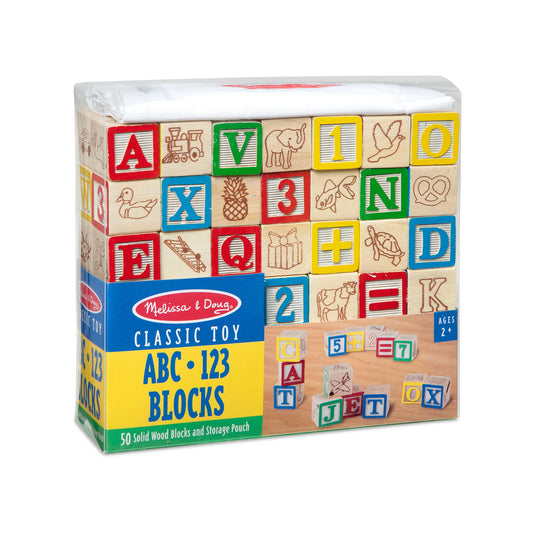 Melissa and Doug Wooden ABC/123 Blocks